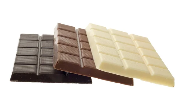 Cioccolato Sfondo Bianco — Foto Stock