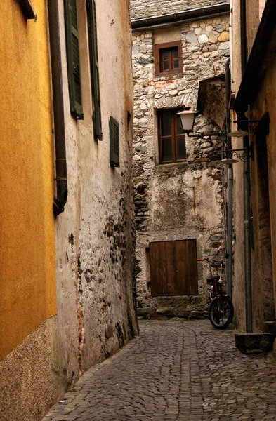 Régi Utca Város Siena Olaszország — Stock Fotó
