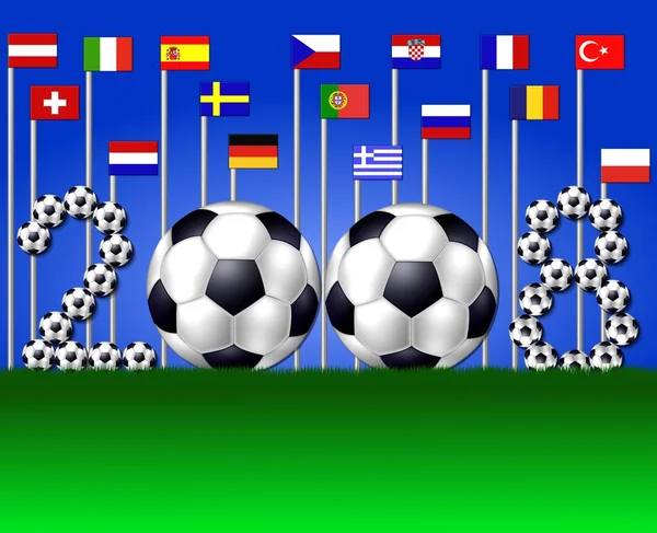 Equipos Fussball 2008 — Foto de Stock