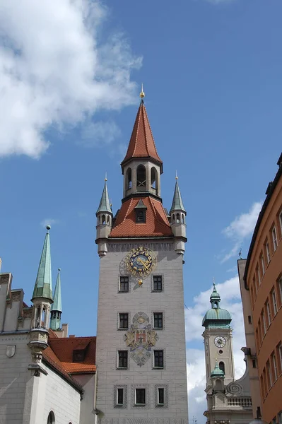 Παλιό Rathaus Στο Μόναχο — Φωτογραφία Αρχείου