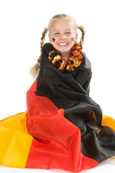 Bambina Costume Nazionale Della Vittoria — Foto Stock