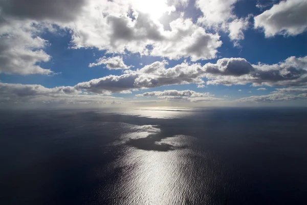 Air View Sea Clouds Sky — стоковое фото