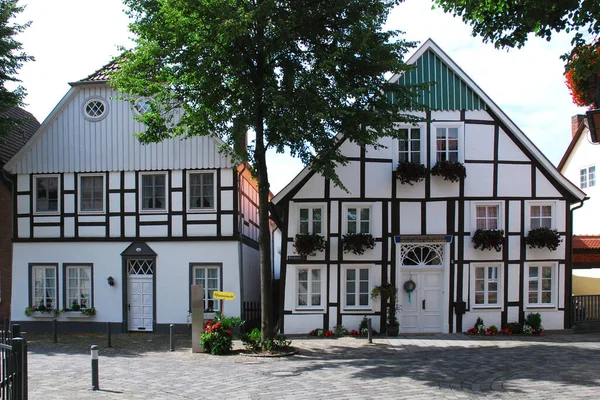 Half Timbered Houses Rietberg Westphalia - Stock-foto