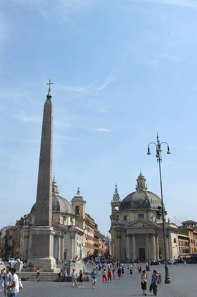 Piazza Del Popolo Rom Obeliszk — Stock Fotó