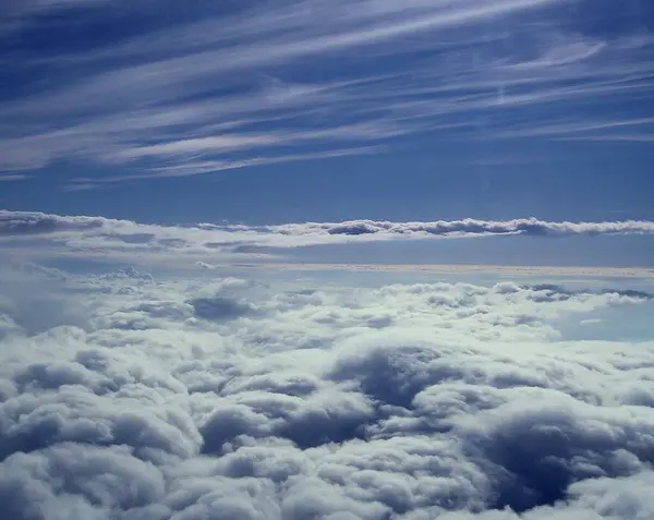 Céu Com Nuvens Paisagem Nublada Tempo — Fotografia de Stock