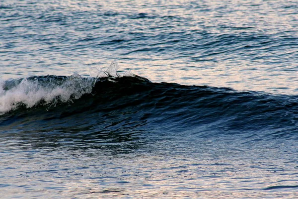 Onde Dans Mer Baltique Ouverture Exposition 750 Iso 400 Focale — Photo