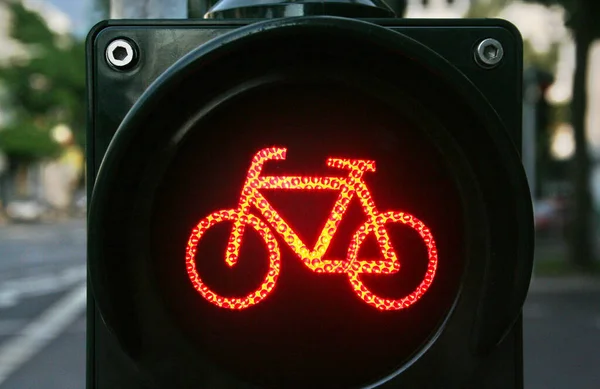 Señal Bicicleta Calle — Foto de Stock