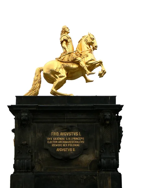 Ouro Cavaleiro Dresden Isento — Fotografia de Stock