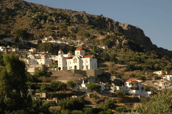 Agios Georgios Kyrka Kritsa Konkret — Stockfoto