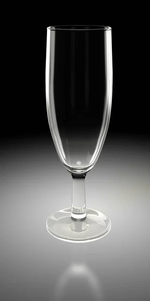 Leeres Weinglas Isoliert Auf Schwarzem Hintergrund — Stockfoto