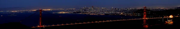 Night Comes Golden Gate Remains — Stock Photo, Image