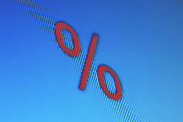 Rote Und Weiße Zahlen Auf Dem Hintergrund Des Wortes Verkauf — Stockfoto