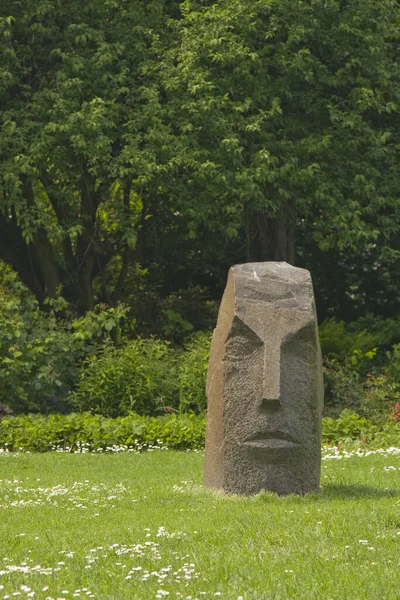 Estátua Madeira Velha Parque — Fotografia de Stock