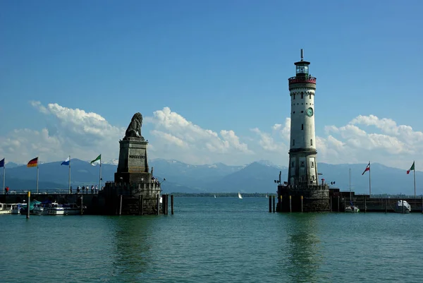 Liman Girişi Lindau Lindau Gölü Adası — Stok fotoğraf