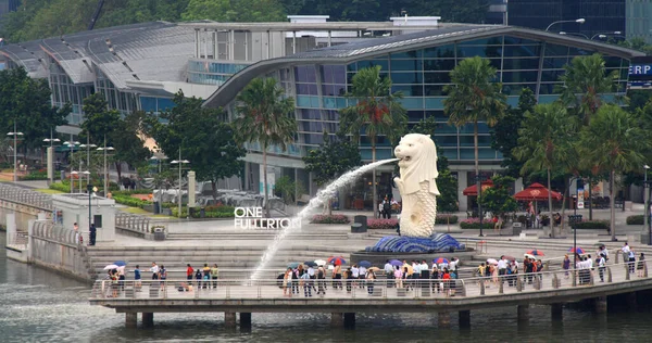 Merlion Gyarmati Negyed Szingapúr — Stock Fotó