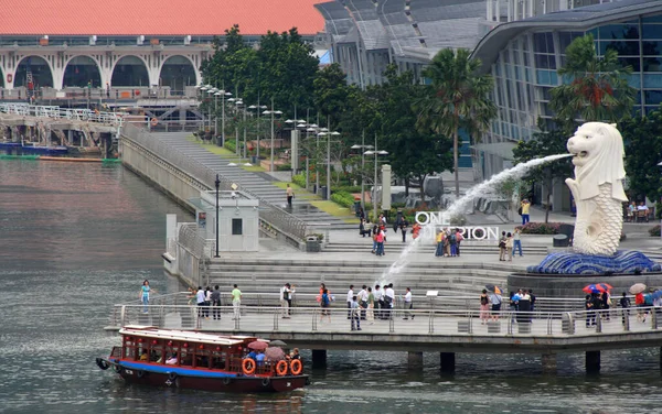 Merlion Dzielnica Kolonialna Singapur — Zdjęcie stockowe