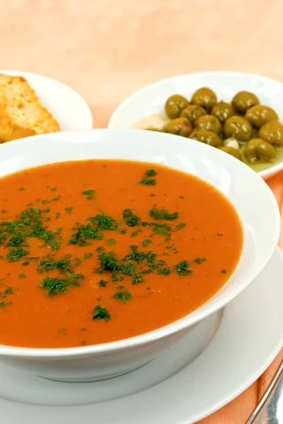 Sopa Creme Tomate Vermelho — Fotografia de Stock