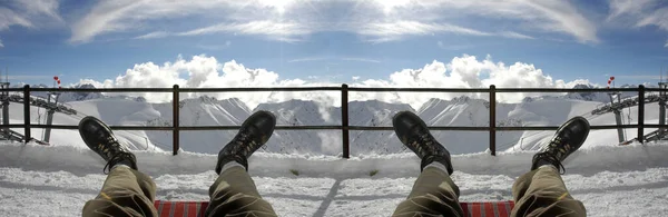Siberwurz Panorama View Alps — Stock Photo, Image