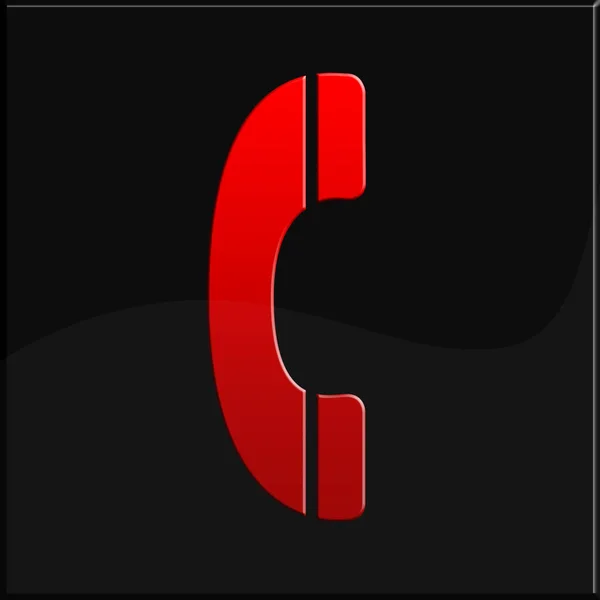 Ilustración Vectorial Teléfono Rojo Negro —  Fotos de Stock