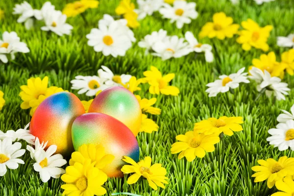 Wielkanocne Jaja Kolorowe Tło — Zdjęcie stockowe