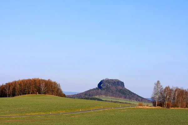 Paisaje Otoñal Con Árboles Cielo Azul — Foto de Stock