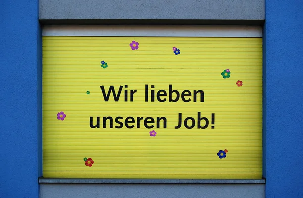 Wir Lieben Unseren Job — Stockfoto