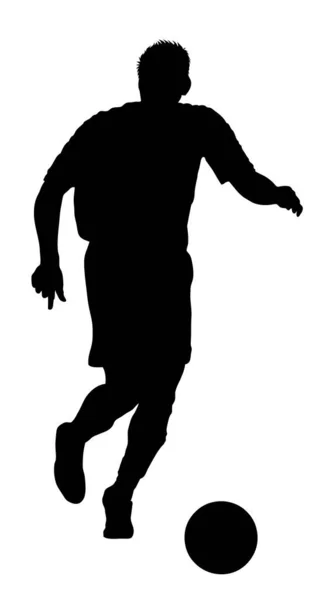 Silhouette Eines Rugbyspielers — Stockfoto