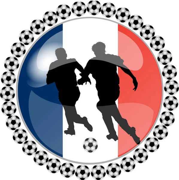 Foci Sport Játék Gomb Franciaország — Stock Fotó