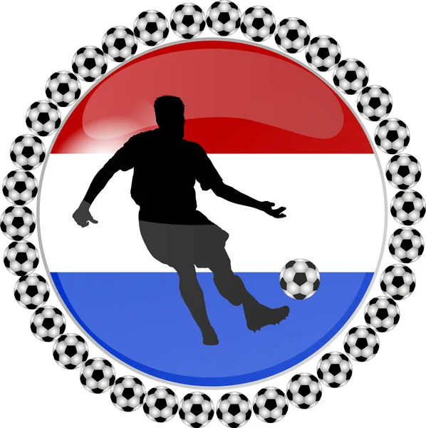 Football Player Gomb Hollandia — Stock Fotó