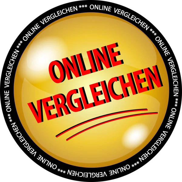 Knop Online Vergelijken Goud — Stockfoto