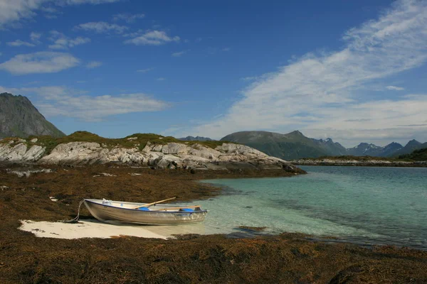 关于自然景观背景的Lofoten — 图库照片