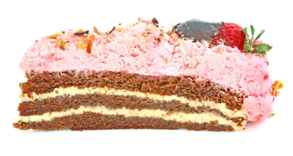 Leckeren Kuchen Auf Hintergrund Nahaufnahme — Stockfoto