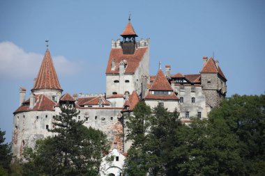 scenic view of majestic medieval castle architecture clipart