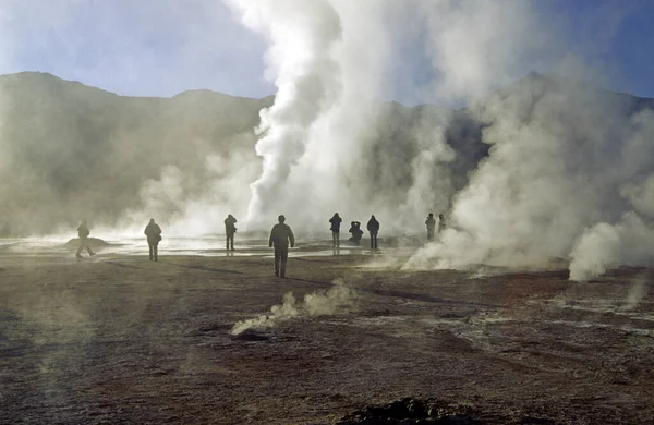 Геотермальна Зона Татіо Чилі — стокове фото
