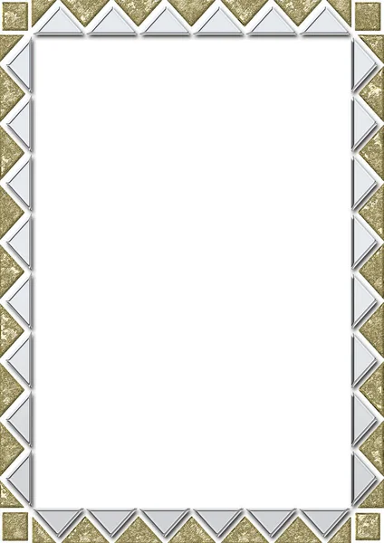 Gilded Frame Silver Borders — Stock Photo, Image