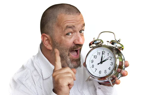 Young Man Clock — Stock Photo, Image