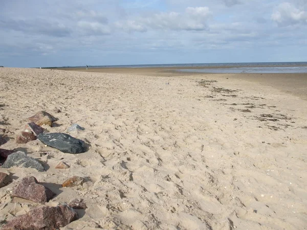 Plage Sable Dans Mer Baltique — Photo