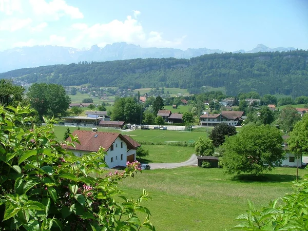 Vista Panorámica Del Majestuoso Paisaje Los Alpes —  Fotos de Stock