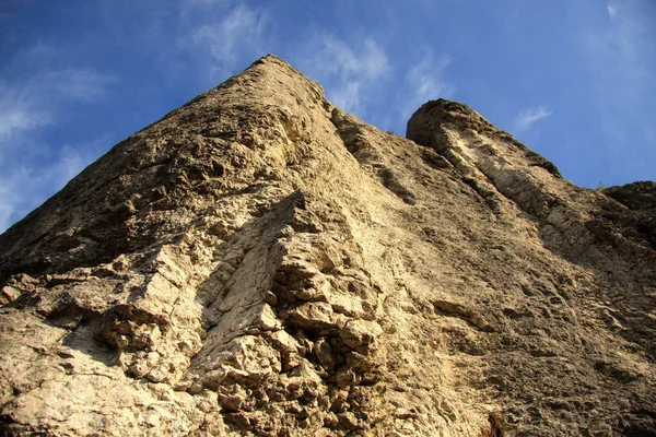 Pedra Parede Formações Rochosas Deserto — Fotografia de Stock