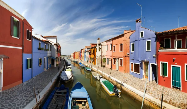 Casas Coloridas Canal Venice Italia — Fotografia de Stock