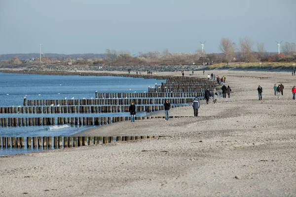 Widok Plażę Morza Bałtyckiego — Zdjęcie stockowe