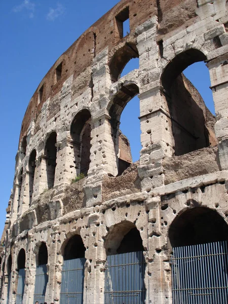 Vista Parziale Esterna Del Colosseo Roma — Foto Stock