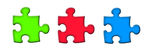Kirakós Puzzle Csatlakoztatott Puzzle Darab — Stock Fotó