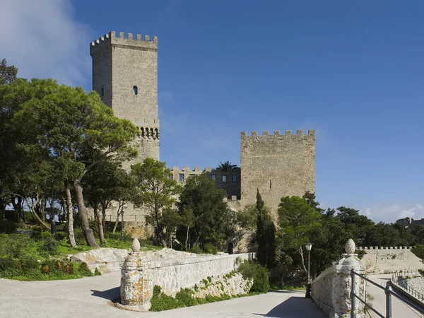 Castillo Erice Sicilia — Foto de Stock