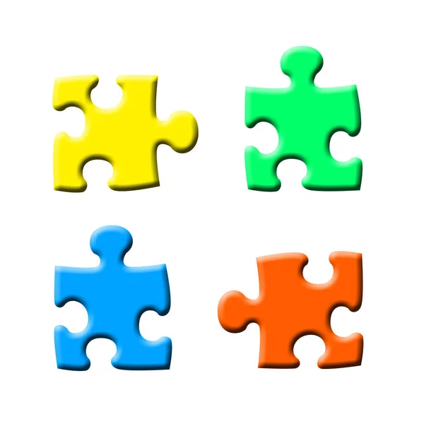 Puzzle Verbundenes Puzzleteil — Stockfoto