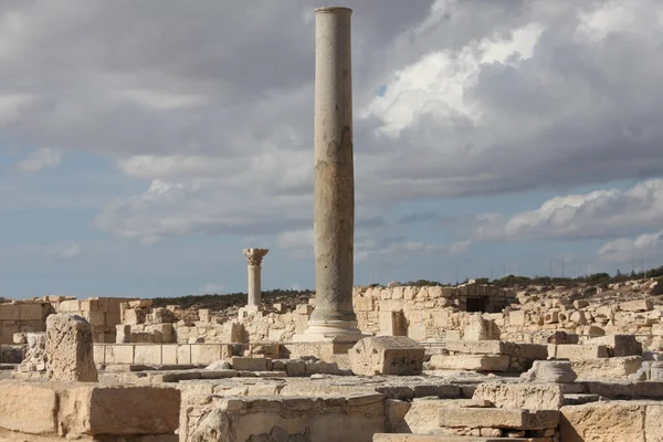 Кипр Курион Древний Столп — стоковое фото