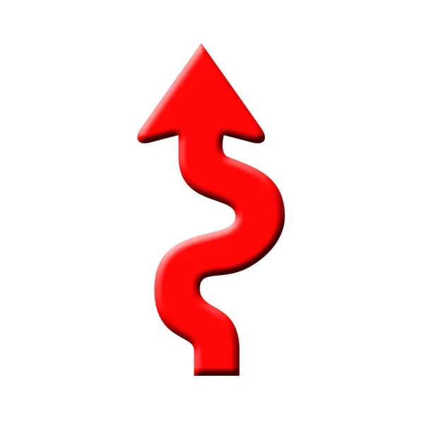 Red Arrow Path — Stock Photo, Image