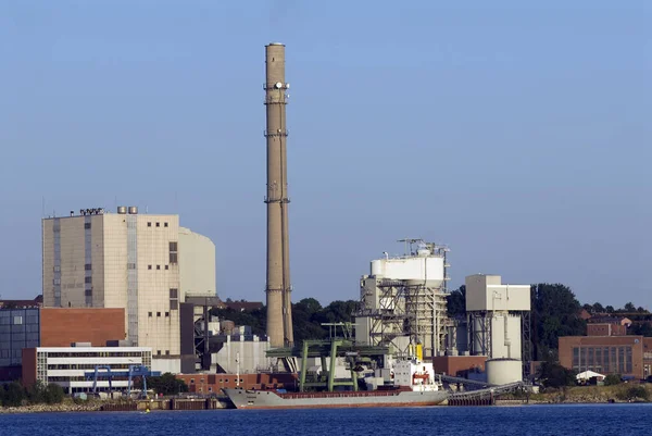 Usina Carvão Kiel Fjord — Fotografia de Stock