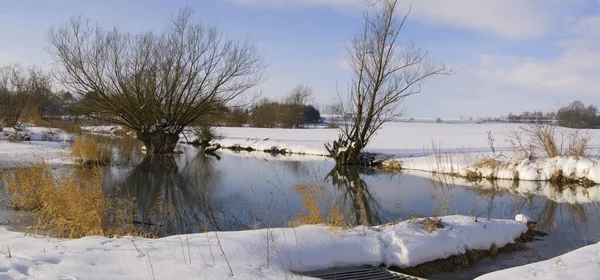 Belle Vue Sur Paysage Hivernal — Photo