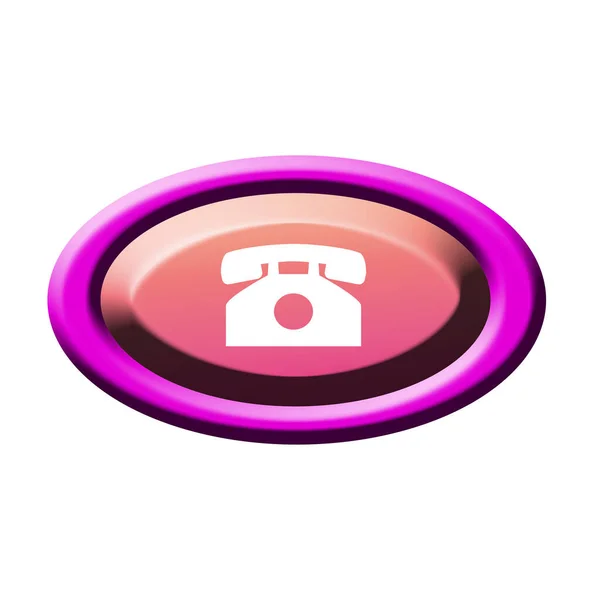 Telephone Button Graphic Illustration — Stock Photo, Image